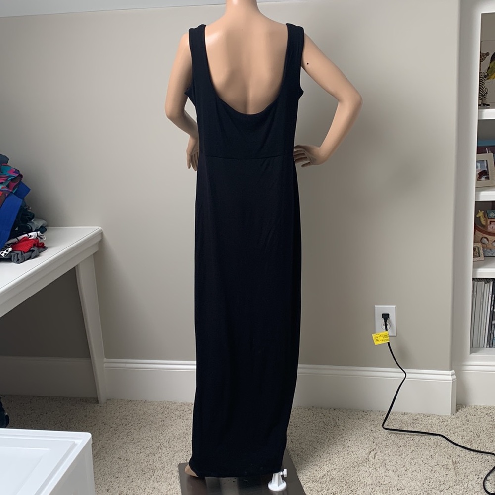 ASOS Long Maxi Dress Black Sleeveless Size 14 - Picture 4 of 6